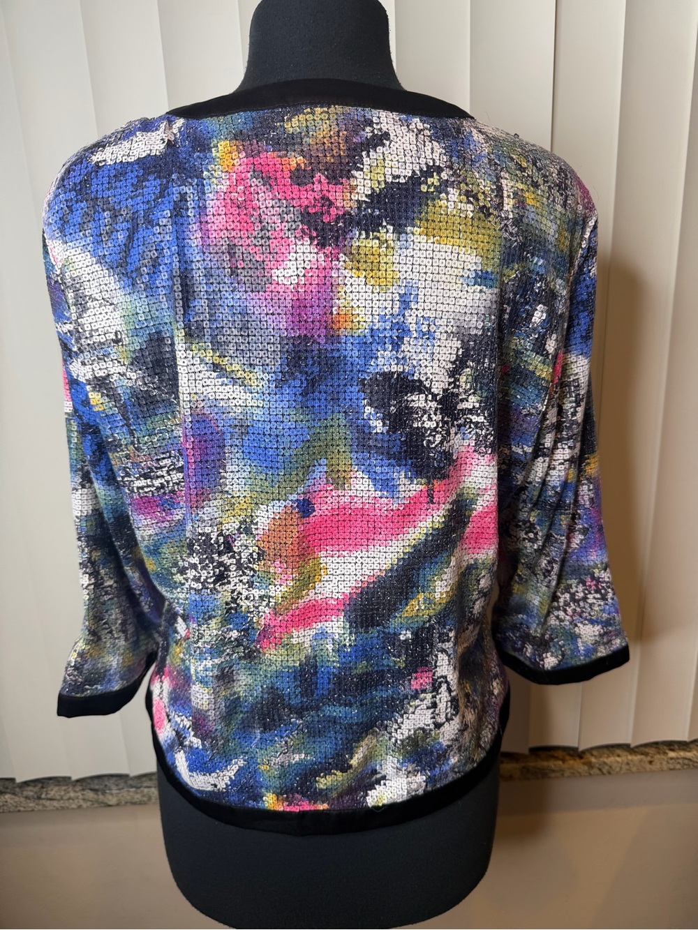 Michael Simon multicolored sequin full-zip jacket blazer Size XL - Picture 8 of 11